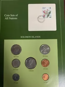 Juegos de monedas de todas las naciones ISLAS SALOMÓN 7 monedas conjunto 10c 1988 5C 1981 raro - Imagen 1 de 4