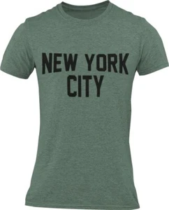 New York City Men's T-Shirt Soft Ringspun Cotton (Heather Green) - Picture 1 of 6