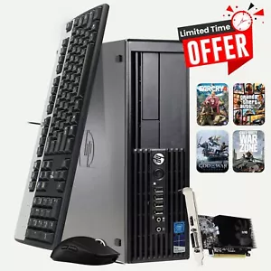 Gaming HP Desktop Computer Core i5 8GB, 500GB, NVIDIA GT 1030 Wi-Fi Win10 SFF PC - Picture 1 of 7