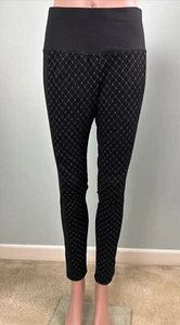 Women's Chico's Zenergy So Slimming Check-Print Jacquard Ankle Leggings Sz 0 4/6 - Picture 1 of 9