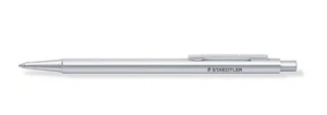 Staedtler With Blue Ink Premium "Organizer Pen" Ballpoint Pen , Silver Barrel - Foto 1 di 4
