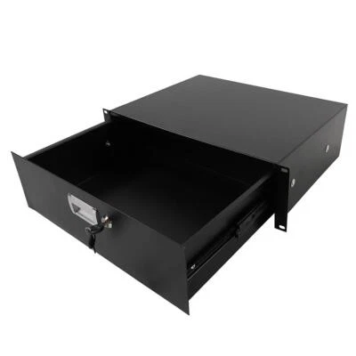 3 Space 3U Rack Mount 19" Drawer Locking DJ Rack Gear Audio Road Case IT Network - Image 1 of 4