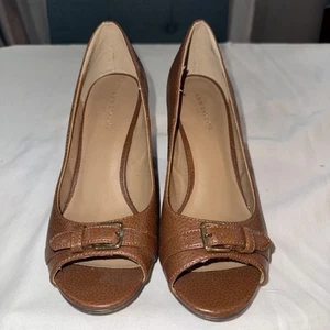 Zapatos con cuñas Ann Taylor Loft marrón para mujer talla 8,5 - Imagen 1 de 6