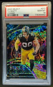 2023 Select T.J. Watt Cosmic Prizm SSP Club #217 Steelers PSA 10 - Picture 1 of 2
