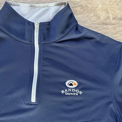 Peter Millar Perth Performance 1/4 Zip Mens Small Bandon Dunes Logo Golf Shirt - Image 1 of 4