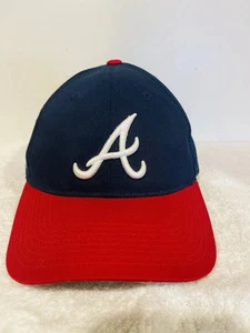Atlanta Braves MLB Genuine Merchandise Navy/Red Strap back Cap 1 size adjustable - Picture 1 of 8