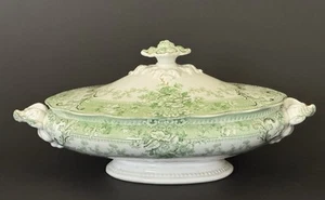 Johnson Brothers The Florentine grün & weiß Gemüseschüssel bedeckt Schale 12" - Bild 1 von 17