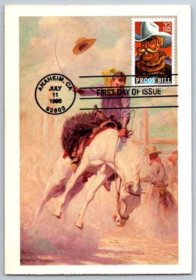 #3086 Pecos Bill FDC Maxi Card - Image 1 of 2
