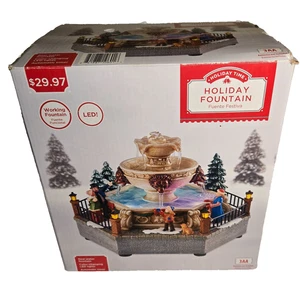 Holiday Time Christmas Village Holiday Fuente Luces LED Decoración Navidad - Imagen 1 de 17