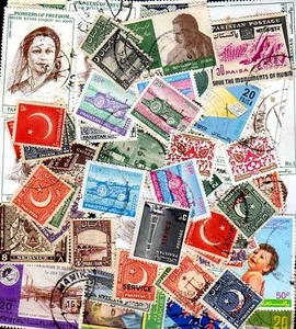 Pakistan Sammlungen 50 Rechts 1000 Briefmarken Unterschiedliche Entwertet - Bild 1 von 10