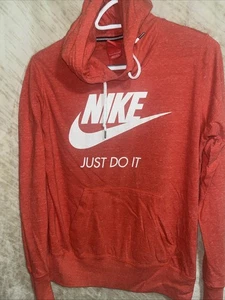 Women’s Size Large Hoodie, Nike, Just Do It, Red Nike Tag - Picture 1 of 7