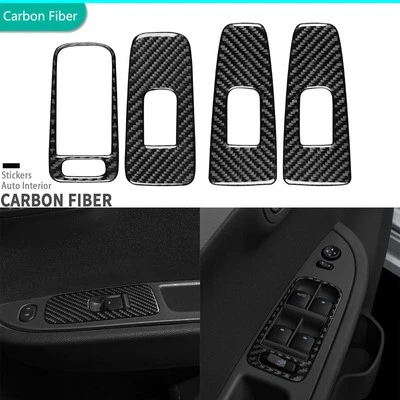 Real Carbon Fiber Interior Window Lift Switch Cover For Chevrolet Malibu 2008-12 - Изображение 1 из 4