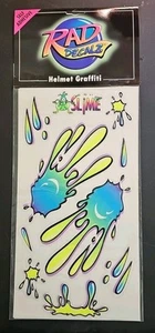 Rad Decalz Helmet Graffiti Slime Self Adhesive Stickers NOS VTG - Bild 1 von 2