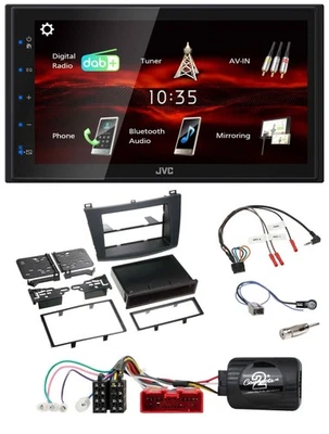 JVC USB Bluetooth Lenkrad DAB 2DIN Autoradio für Mazda 3 09-13 analog - Bild 1 von 4