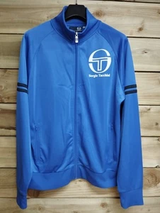 Sergio Tacchini Blue Tracksuit Top Track Jacket - Large - Vintage Retro Y2K VGC - Picture 1 of 8