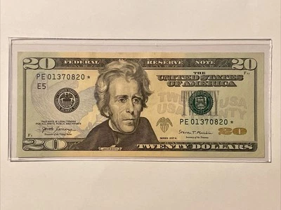 US Fancy Star Error Note Serial Twenty Dollar Replacement Duplicate Ink Fed $20 - Image 1 of 2