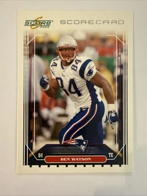 2006 Score Scorecard New England Patriots #166 Ben Watson /750 - Image 1 of 4