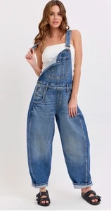 Mono Cello The Devin Barrel Med Wash Talla Grande ¡Nuevo! Botones laterales - Imagen 1 de 7