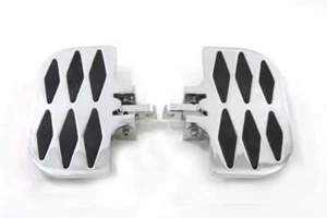 V-Twin 27-0930 Chrome Diamond Mini Male Mount Passenger Floorboards for Harley - Picture 1 of 2