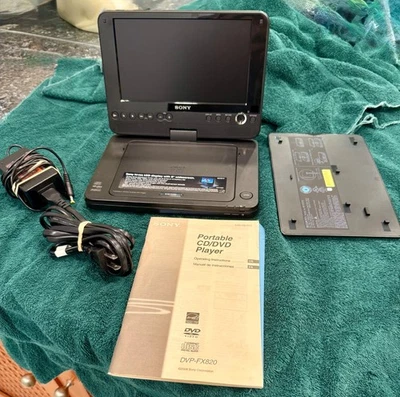 Sony DVP-FX820 Portable DVD Player Swivel 8 Inch Widescreen w/ Battery  +Charger - Image 1 of 4