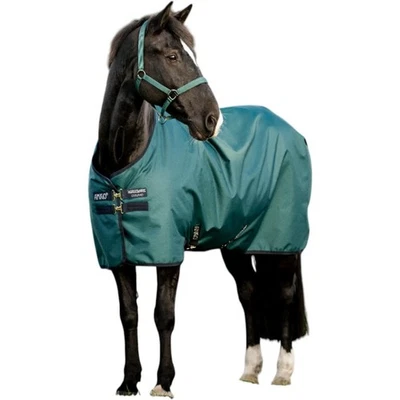 Horseware Ireland Dynasty Green/Navy & Silver 140 cm Weidedecke 100g Amigo