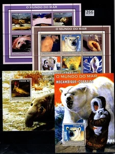 NT MOZAMBIQUE 2002 - MNH - 4 S/S - ANIMALS, POLAR BEARS, WALRUS - Picture 1 of 1
