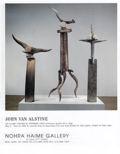 2000 JOHN VAN ALSTINE Column XI Offering Crux X Sculpture Art Gallery Ad - Picture 1 of 1