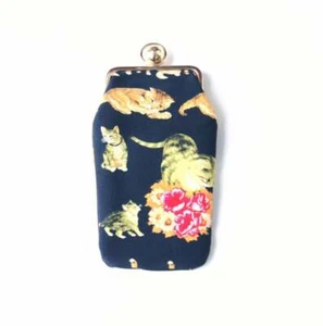 Authentic Versace Cat and Flower Print Fabric Pouch -Super Rare- - Picture 1 of 6