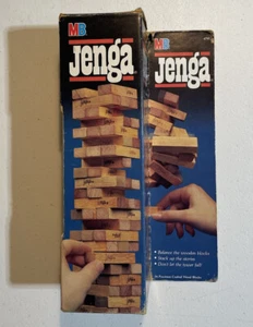 Vintage Jenga Classic Game With Precision WOOD Crafted 1986 Milton Bradley - Picture 1 of 9