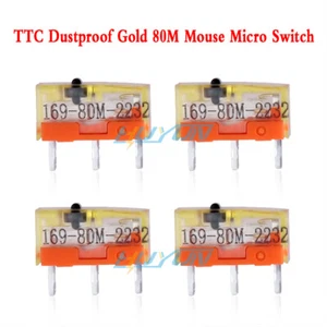 Microinterruptor de ratón dorado 2 piezas 80 m 80 millones clic TTC botón dorado micro - Imagen 1 de 7