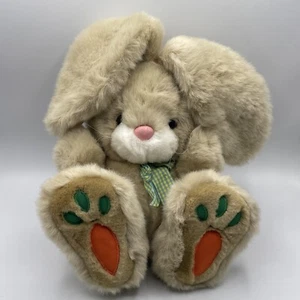 Peluche Chosun Brown Bunny Zanahoria De Colección Pies Grandes Sentado Peluche Beige 11 pulgadas - Imagen 1 de 9