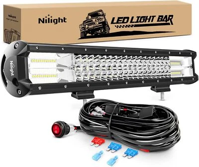 Barra de luz LED Nilight 20 pulgadas 288 W combo punto de inundación 28800LM todo terreno Foto 1 de 4
