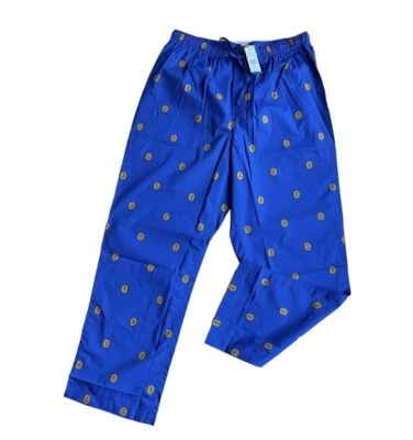 BROOKS BROTHERS 男式中号蓝色睡衣休闲裤全标志全新带标签 — 第 1/4 张图片