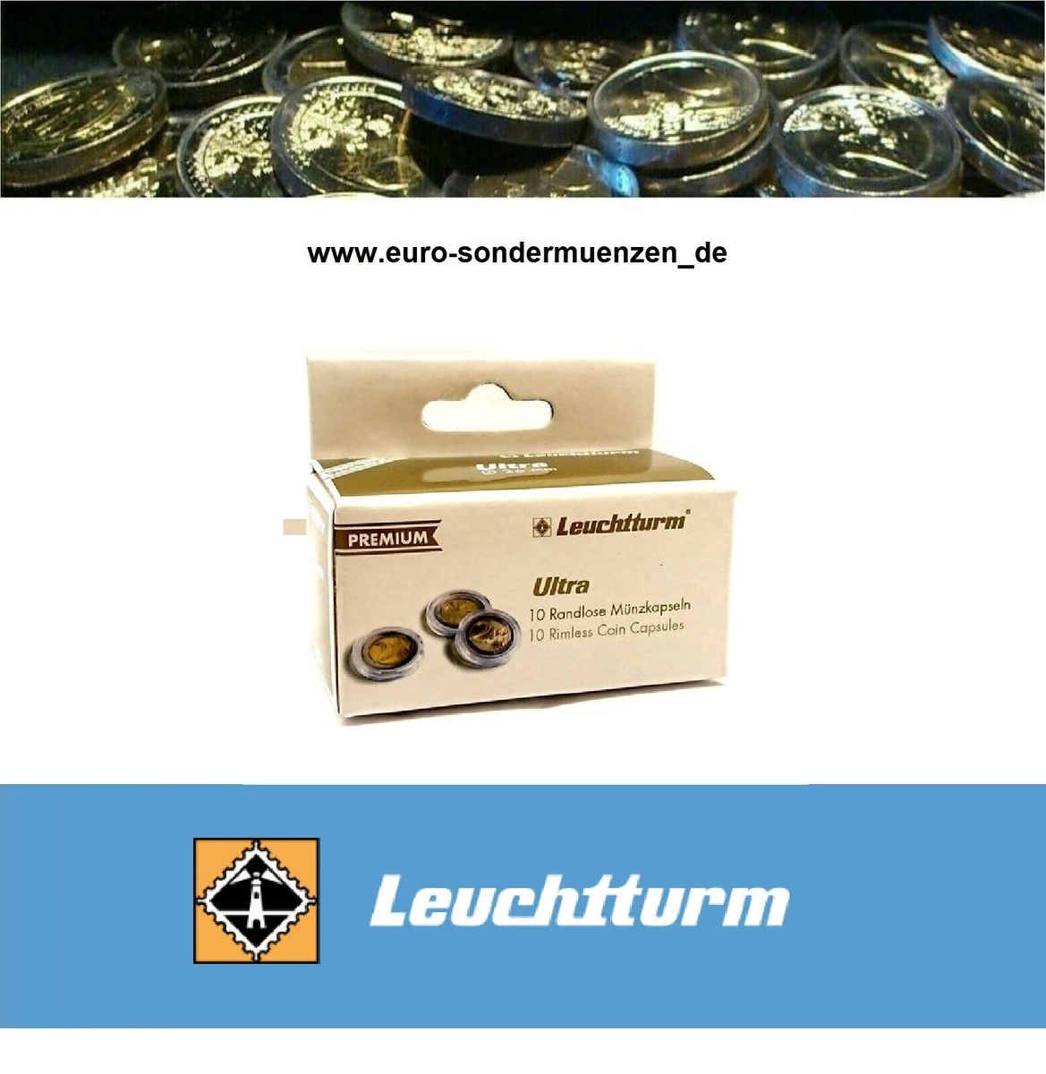 Leuchtturm ULTRA Perfect Fit Münzkapseln – 10er Pack Für 1 Oz Maple Leaf Gold (30 Mm)