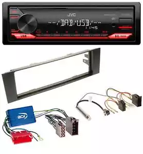 JVC MP3 DAB 1DIN AUX USB Autoradio für Audi A3 8P 03-06 Aktivsystem Mini-ISO - Bild 1 von 8