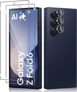 2X Schutzglas für Samsung Galaxy Z Fold 6 Display Kameraschutz aus gehärtetem - Picture 1 of 6