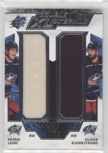 2021-22 SPx Double XL Duos Materials /99 Patrik Laine Oliver Bjorkstrand #XL-BL
