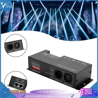 4 Channel DMX 512 Decoder RGBW PWM Dimmer Driver LED Strip Light Controller - image 1 of 4