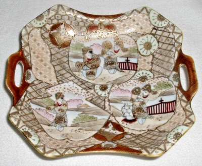 1900-20 Royal Satsuma NIPPON Dorado Decorado PAÑAL PLATO 7" *Excelente Foto 1 de 4