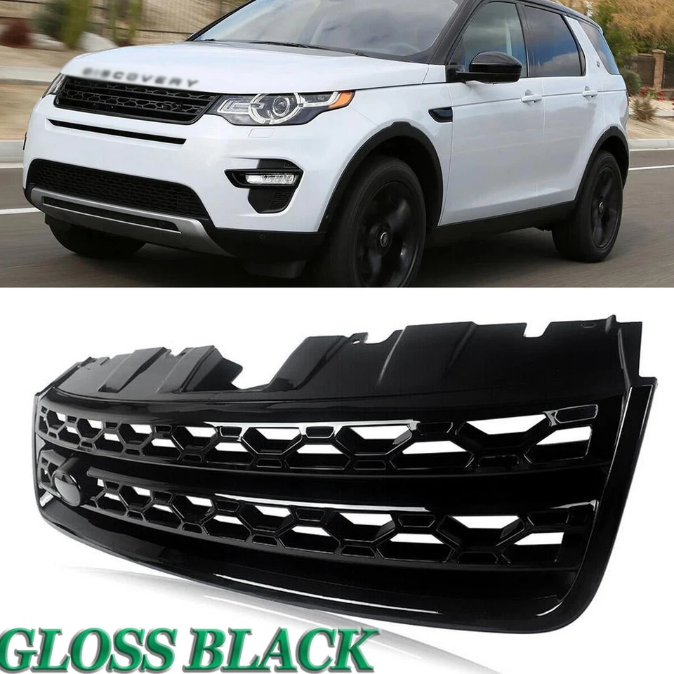For 2016-2019 Land Rover Discovery Sport Front Grille Grill Glossy Black Foto 1 de 4