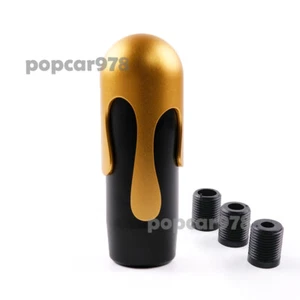 LikeWise Ice Cream Black&Gold Aluminum Manual Car Gear Shift Knob Stick Shifter - Picture 1 of 6