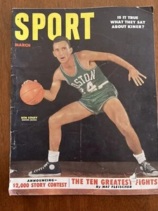 SPORT MAGAZINE, March 1953, Cousy, baseball, boxing, ads, cartoons, Celtics - Picture 1 of 10