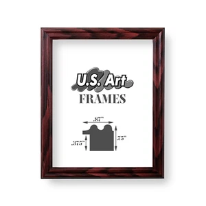 US ART Frames .75" Cherry Maroon Solid Poplar Wood Picture Poster Frames, S-A - Picture 1 of 9