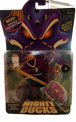 Slapshot Duke L'Orange 1996 nuevo (Mighty Ducks de colección, Mattel) Foto 1 de 4