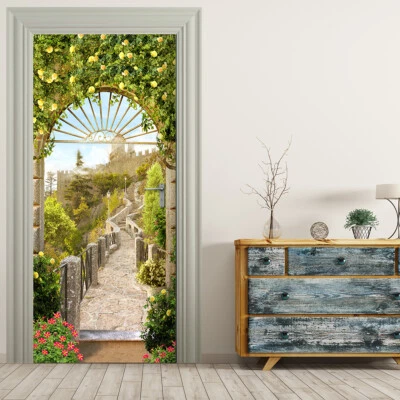 Türtapete selbstklebend TürPoster - PFAD ZUR BURG - Bild 1 von 4