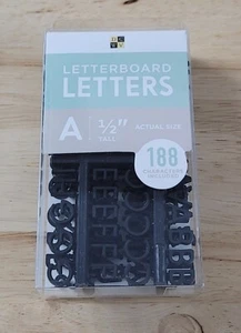 DCWV 1/2" LETTERBOARD LETTERS #609100 Black 188 Pieces - Picture 1 of 2
