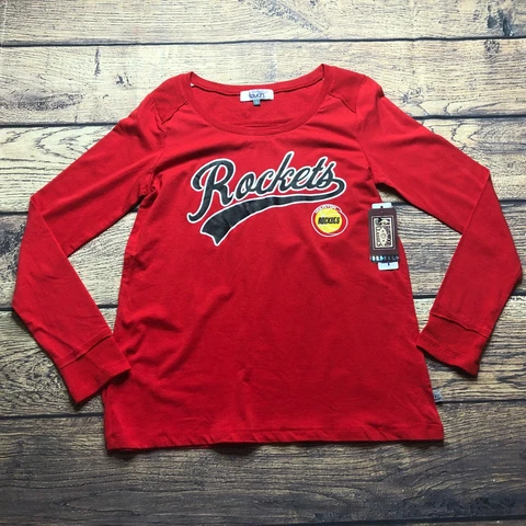 NBA Touch Alyssa Milano Womens Medium Houston Rockets Pullover Knit Sweater Cover
