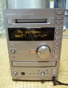 ONKYO FR-155A CD/MD Tuner Amplifier FM/AM AC100V 50/60 Hz Silver Rare Japan Used - Picture 1 of 12
