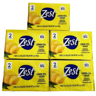 Zest Lemon Peel & Agave 3.2 oz bar soap, 10 bars total - Discontinued - Image 1 of 3