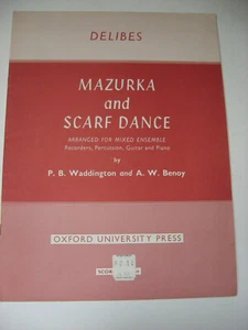 Delibes Mazurk and Scarf Dance Recorders Percussion Guitar Piano Sheet Music - Bild 1 von 3